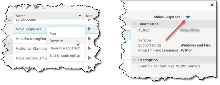 Add as Favorite Script or Add-In