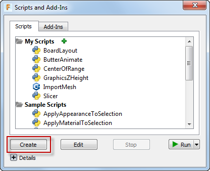 Scripts command