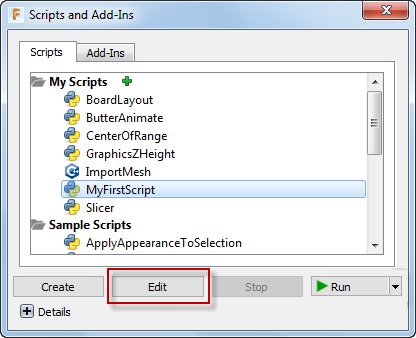 Scripts command