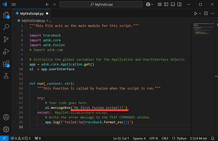 Scripts command