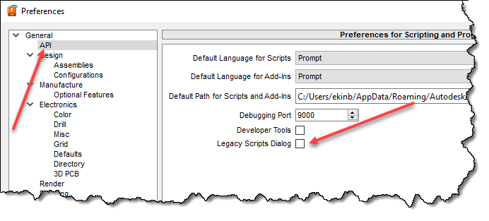 New Scripts Dialog Preference