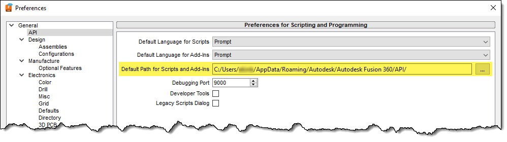 Preference Default Path