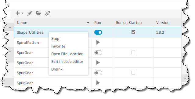 List of Scripts Functionality