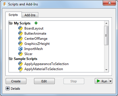 Scripts command