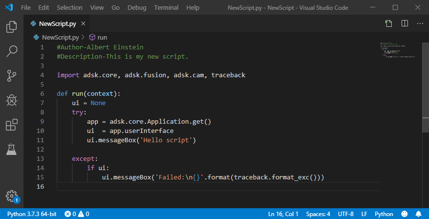 Scripts command