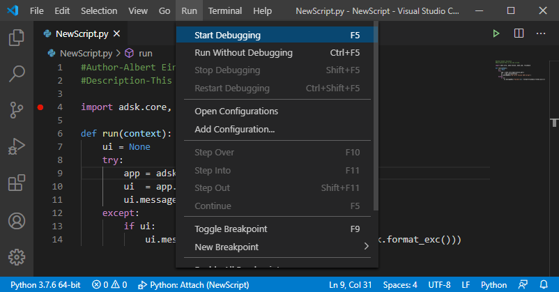 Scripts command